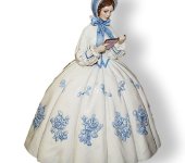 Статуэтка "Дама с книгой" модель 1830, глянцевая, Elite & Fabris