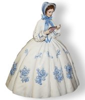 Статуэтка "Дама с книгой" модель 1830, глянцевая, Elite & Fabris