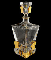 Штоф для виски "Crack" золото, хрусталь, Bohemia Jihlava