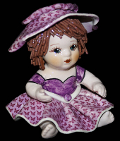 Статуэтка "Клоун - девушка в сиреневом платье", Zampiva