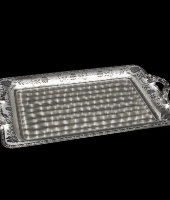 Поднос "Роза" серебро, 45х32 см, Chinelli