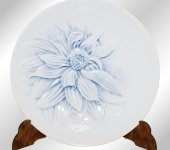 Декоративное блюдо, бело-голубое, 21 см, Royal Copenhagen