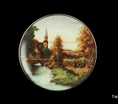 Декоративная тарелка "Башня/пейзаж", 1245/2-4, Anton Weidl Gloriа