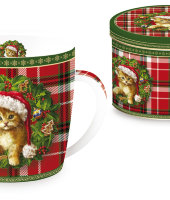 Кружка Рождественский котенок