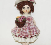Магнит "Кукла с цветочным горшком", Zampiva