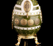 Яйцо-шкатулка декоративное, зелёное, Credan S.A., 121090