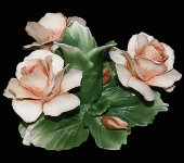 Подсвечник "Три розы", Artigiano Capodimonte