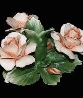 Подсвечник "Три розы", Artigiano Capodimonte