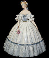 Статуэтка "Дама с букетом роз" модель 1840, глянцевая, Elite & Fabris