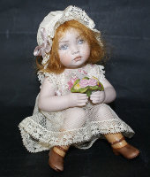 Фарфоровая кукла "Фиорелла", Marigio