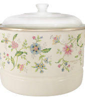 Кастрюля эмалированная со вставкой-пароваркой (крышка стекло) Прованс, Ejiry