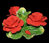 Подсвечник "Три розы", Artigiano Capodimonte 