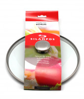 Крышка стеклянная 24см, Silampos