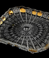 Блюдо хрустальное с лепкой, Aurum Crystal