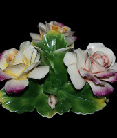 Подсвечник "Три розы", Artigiano Capodimonte