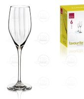 Бокалы для шампанского "Favorite Optical", набор 6 шт, Rona