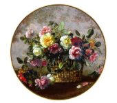Настенная тарелка "Корзина с цветами" 25см, 1524, Anton Weidl Gloriа
