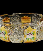Пепельница, хрусталь с лепкой, Aurum Crystal