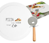 Набор для пиццы: блюдо и нож Kitchen Elements в подарочной упаковке