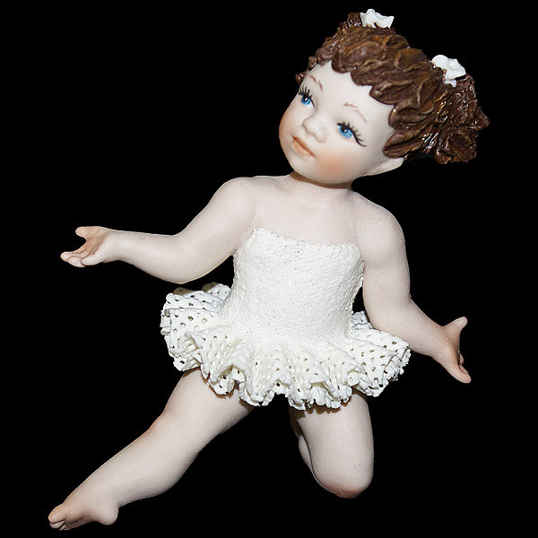 Фарфоровая кукла "Маленькая балерина в танце" фарфор, Sibania, Ит...