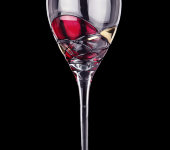Бокал для красного вина, набор 6 шт, 107K01 Венеция красная, Top Line