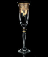 Бокал для шампанского, G171/1Z-44, набор 6 шт, стекло с позолотой, Combi