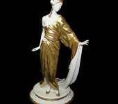 Статуэтка "Дама - Свобода" модель 1922, белая с золотом, Elite & Fabris
