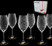 Набор бокалов для вина "Wintime - Гранд микс", 6 шт, Rona