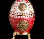 Яйцо-шкатулка декоративное, красное, Credan S.A., 121095