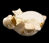 Статуэтка "Счастливый утёнок", слоновой кости с золотом, Ahura