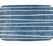 Блюдо прямоугольное (синий с белыми полосками) Бриз без инд.упаковки