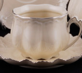 Набор чашек для чая, 6 шт, Виктория Слоновая кость "Элегант", 2215, Leander