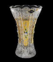 Ваза 21 см, хрусталь с лепкой, Aurum Crystal