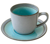 Чашка с блюдцем Origin (голубая) без инд.упаковки