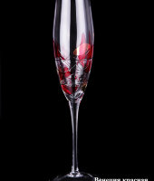 Бокал для шампанского, набор 6 шт, 107K03 Венеция красная, Top Line