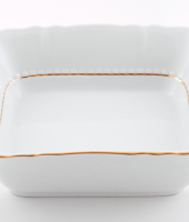 Салатник квадратный 21 см, Соната "Отводка золото", 1139, Leander