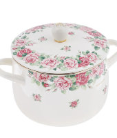 Кастрюля эмалированная "Императорская роза" 4.5л, Ejiry