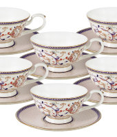 Набор 12 предметов Королева Анна: 6 чашек+ 6 блюдец
