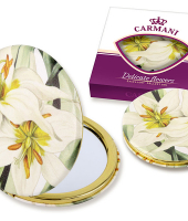 Зеркало карманное Белая лилия