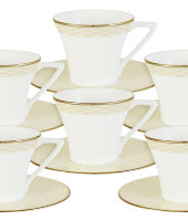 Кофейный набор Бриз Голд: 6 чашек + 6 блюдец