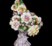 Декоративный букет "Цветы", элитный фарфор, Artigiano Capodimonte