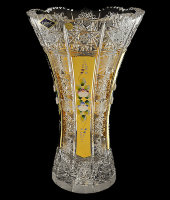 Ваза хрустальная с лепкой, 31 см, Aurum Crystal