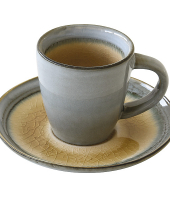 Чашка с блюдцем Origin (бежевая)  без инд.упаковки