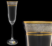 Бокал для шампанского "Флора - Узкая платина", набор 6 шт, Rona
