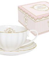 Чашка с блюдцем Роял (белый)