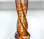 Ваза декоративная амбер 36см, Vaclav Ruzicka-RIVA GLASS