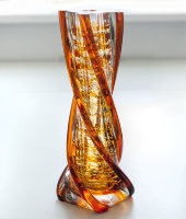 Ваза декоративная амбер 36см, Vaclav Ruzicka-RIVA GLASS
