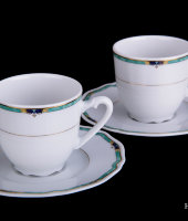 Кофейный набор на 2 персоны Мокка "Зеленая лента", 500/16567, Heinrich Winterling (Винтерлинг)