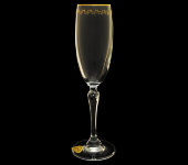 Бокал для шампанского "Люция - Золотая веточка", набор 6 шт, Rona