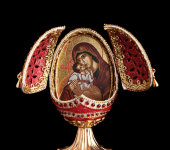 Яйцо-икона Божья матерь, красное, Credan S.A., 350070